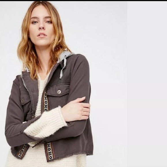 Free People Weekend Wanderer Military Jacket Size XS - Picture 1 of 8